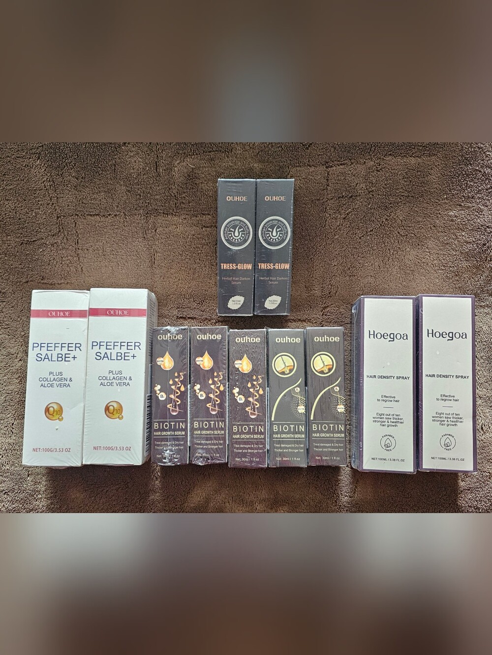 11-Piece Hair Care & Wellness Bundle (OUHOE & Hoegoa) – Brand New / Sealed